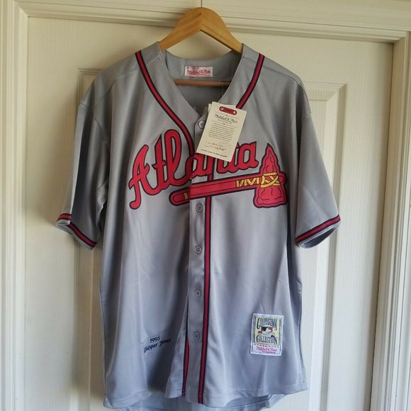 Chipper Jones Jersey Atlanta Braves 1995 Throwback Stitched NEW With Patches! - Picture 11 of 11